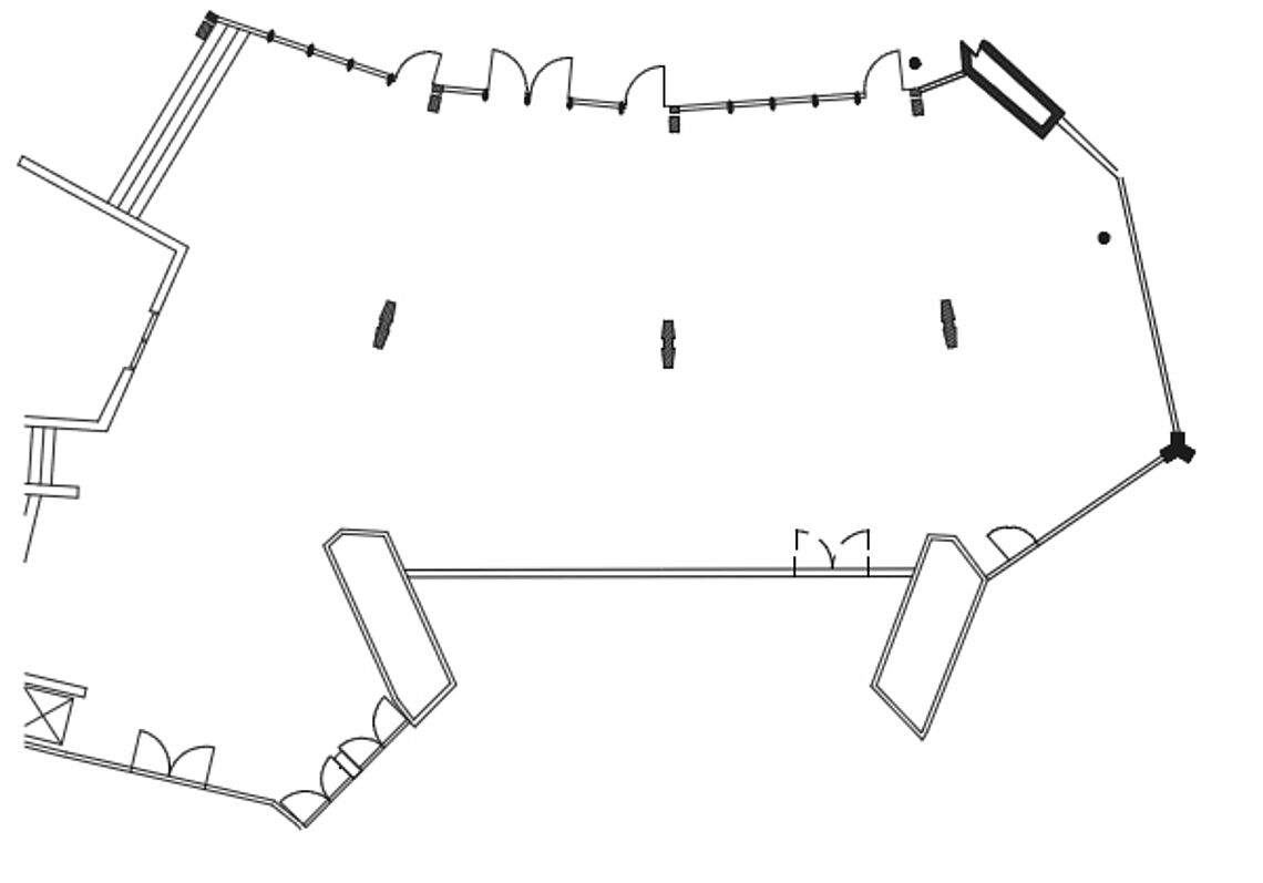 BadnerHalle Räume und Technik Übersicht Großes Foyer leer